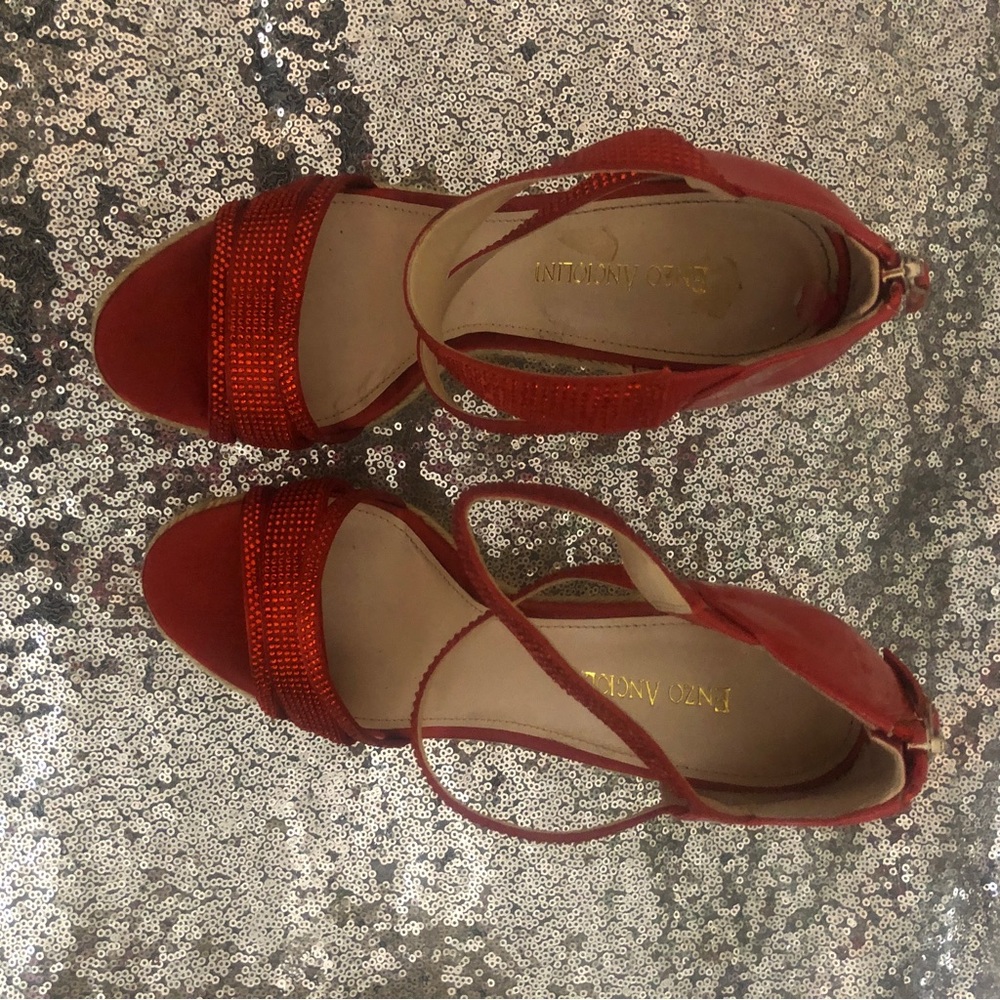 Enzo Orange Wedge Shoe size 8.5